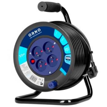 PRZEDŁUŻACZ ORNO OR-AE-13301/30M BĘBNOWY 4x2P+Z 30m